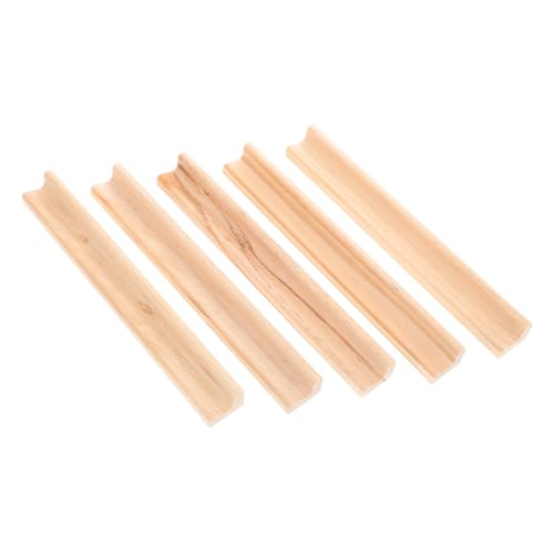 Gatuida 5 Stück Teiliges Holz Domino Rack aus Langlebigem Kiefernholz mit Rutschfestem Boden Tragbar und Vielseitig für Domino Mahjong und Mexican Train Spiele Natürliche Holzoptik für von Gatuida