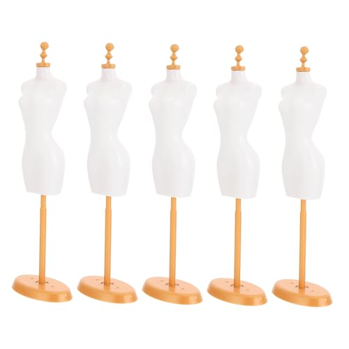 Gatuida 5 Stück Teiliges Puppenständer Miniatur Mannequin Modellhalter für Puppenkleider Display Weiß Gold Langlebig Zubehör Gatuida 5 Stück Teiliges Puppenständer Miniatur Mannequin Modellhalter für Puppenkleider Display Weiß Gold Langlebig Zubehör von Gatuida