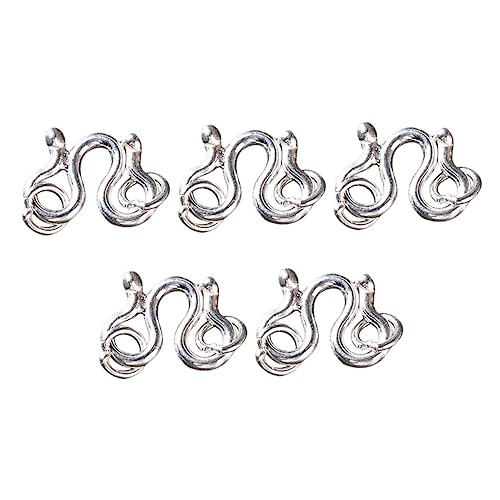Gatuida 5 Stück Teiliges S Haken Schmuckverschluss aus Silber Langlebige Kettenverschlüsse für DIY Armband Schmuckherstellung Eleganter Leichter Verschluss für Charms und Perlenarmbänder Gatuida 5 Stück Teiliges S Haken Schmuckverschluss aus Silber Langlebige Kettenverschlüsse für DIY Armband Schmuckherstellung Eleganter Leichter Verschluss für Charms und Perlenarmbänder von Gatuida