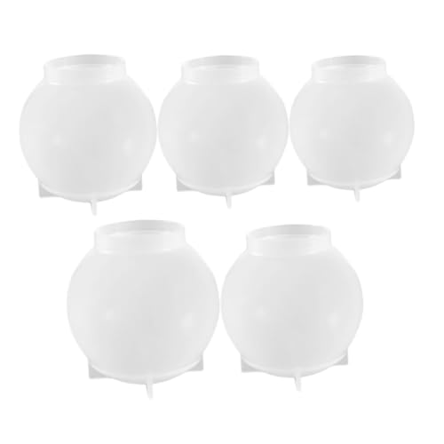 Gatuida 5 Stück Teiliges Silikon Gießformen Kugel Halbkugel Flexibel Langlebig für DIY Harz Kristallkugel Ornament Basteln Epoxidharz Formen von Gatuida