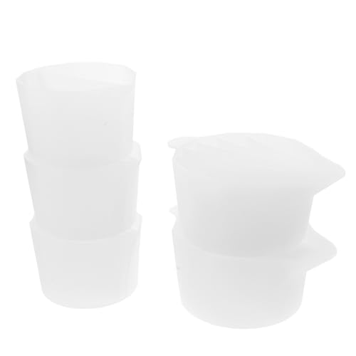 Gatuida 5 Stück Teiliges Silikon Mischbecher Kammern Flexible Epoxidharz Gießbecher für DIY Resin Langlebig Sicher Wiederverwendbar für Bastel und Malprojekte von Gatuida