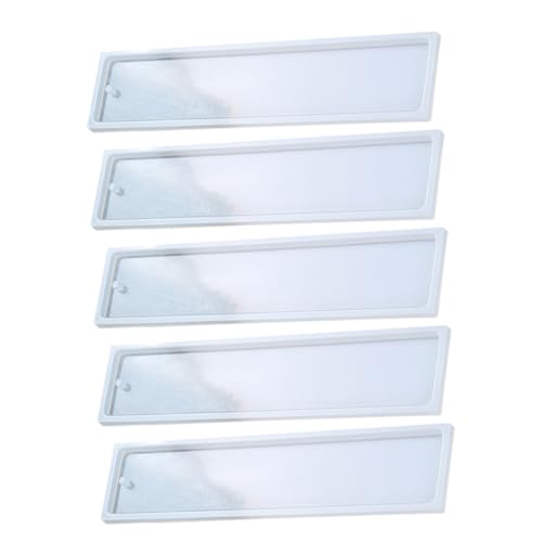 Gatuida 5 Stück Teiliges Silikonform Lesezeichen Gießform mit Anhängerloch Flexible und Wiederverwendbare DIY Harzform für Lesezeichen Schlüsselanhänger Schmuckherstellung und von Gatuida
