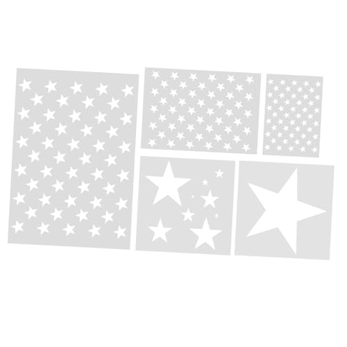 Gatuida 5 Stück Teiliges Sternschablonen aus Flexiblem Wiederverwendbarem PP Material für DIY Bastelprojekte Kunst Fotoalben Grußkarten Sicher und Langlebig für Kreative Dekoration und von Gatuida