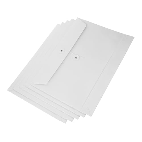 Gatuida 5 Stück Teiliges Umweltfreundliche Dokumententaschen aus Kraftpapier mit Zugband Verschluss Praktische und Leichte Aktenordner für Schule und Büro zur Sicheren Aufbewahrung von Gatuida