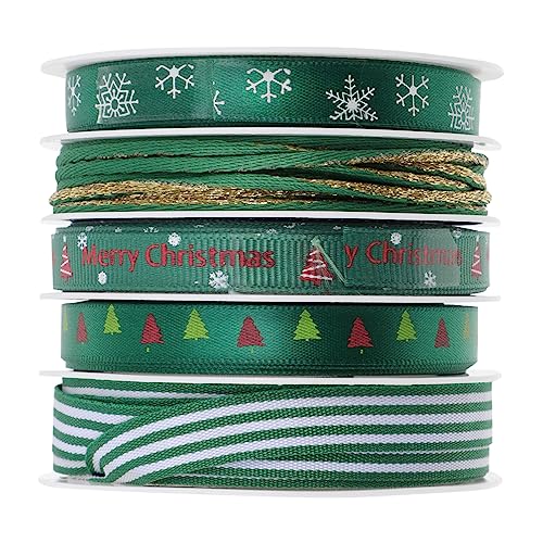 Gatuida 5 Stück Teiliges Weihnachts Geschenkband mit Festlichen Druckmustern Bunte Schleifen für Geschenkverpackung Weihnachtsbaum Deko und Party Kompakt Vielseitig Einsetzbar Farbenfrohe Gatuida 5 Stück Teiliges Weihnachts Geschenkband mit Festlichen Druckmustern Bunte Schleifen für Geschenkverpackung Weihnachtsbaum Deko und Party Kompakt Vielseitig Einsetzbar Farbenfrohe von Gatuida