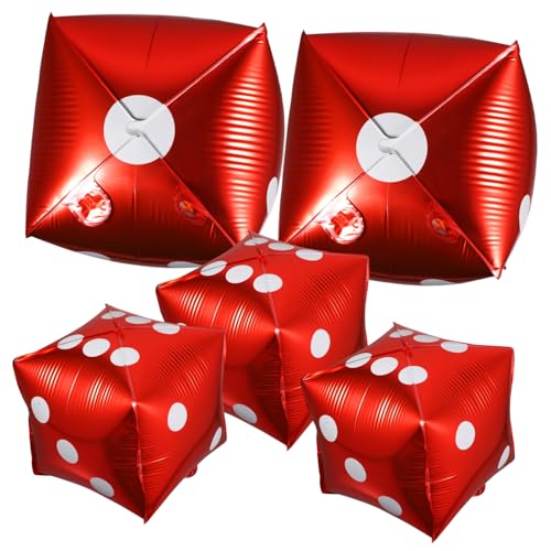 Gatuida 5 Stück Würfel Folienballons Aluminiumfolie Party Dekoration Quadratische Ballons Für Geburtstag Poker Mottoparty Gamer Ballons 90 Stück Jahre Partydeko Gatuida 5 Stück Würfel Folienballons Aluminiumfolie Party Dekoration Quadratische Ballons Für Geburtstag Poker Mottoparty Gamer Ballons 90 Stück Jahre Partydeko von Gatuida