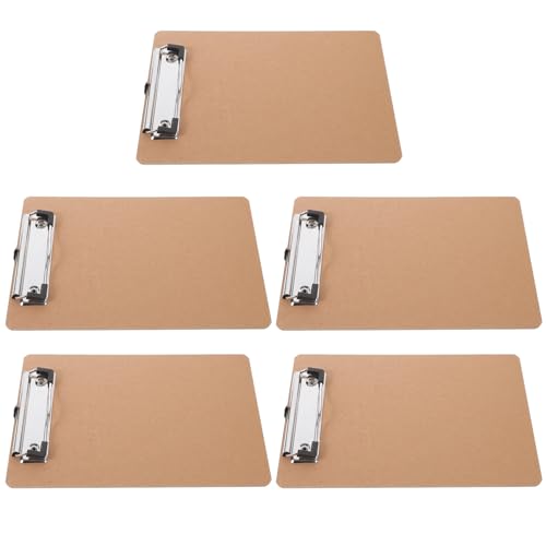 Gatuida 5 Stück Tragbare Klemmbretter Mini Clipboard für Büro Schule und Zuhause Vielseitig Einsetzbar als Dokumentenhalter und Schreibunterlage aus Robustem für Lehrer und von Gatuida