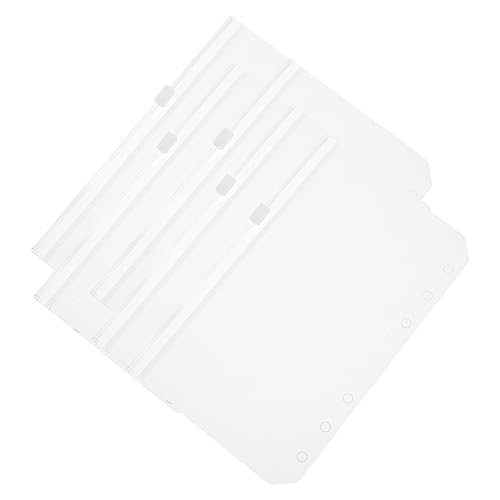 Gatuida 5 Stück Transparente Reißverschluss Binder Taschen Wasserdichte Dokumentenmappe für Ringordner Hochwertiges für Büro Schule und Reisen von Gatuida