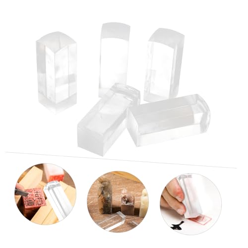 Gatuida 5 Stück Transparentes Acryl stempelset Organisches Blanko material Vielseitig für Scrapbooking DIY karten Tagebuch Basteldekoration Lebensmittelsicher Handliche von Gatuida