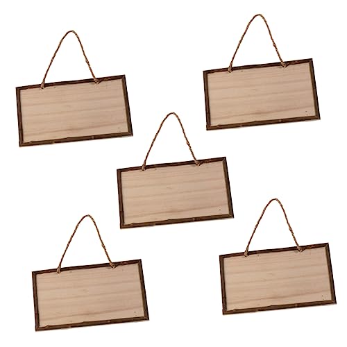 Gatuida 5 Stück Türschild Anhänger Aus Holz Dekorationen Unlackierte Blanko Schilder Süße Hängende Bauernhaus Schilder Rohlinge Kleine „First Message Board You“ Blanko Plakette von Gatuida
