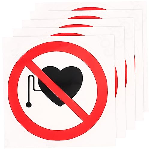 Gatuida 5 Stück Warnaufkleber für Selbstklebende Vinyl Decals Runde Sicherheitszeichen Durchmesser Wasserfest Leicht Verständlich Gatuida 5 Stück Warnaufkleber für Selbstklebende Vinyl Decals Runde Sicherheitszeichen Durchmesser Wasserfest Leicht Verständlich von Gatuida