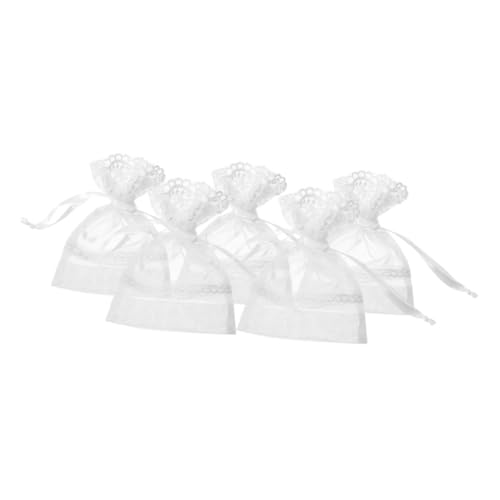 Gatuida 5 Stück Weiße Organza Beutel mit Kordelzug Schmuckaufbewahrungstaschen Faltbar Vielseitig für Shower Candy Hochzeit Geschenke Duftbeutel Gatuida 5 Stück Weiße Organza Beutel mit Kordelzug Schmuckaufbewahrungstaschen Faltbar Vielseitig für Shower Candy Hochzeit Geschenke Duftbeutel von Gatuida