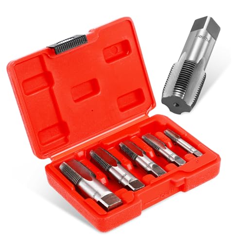 Gatuida 5 Teiliges Npt Rohrgewindebohrer Set aus Kohlenstoffstahl Präzise Gewindeschneidwerkzeuge bis Robustes Sanitär und Reparatur Set für Installation und Wartung Gatuida 5 Teiliges Npt Rohrgewindebohrer Set aus Kohlenstoffstahl Präzise Gewindeschneidwerkzeuge bis Robustes Sanitär und Reparatur Set für Installation und Wartung von Gatuida
