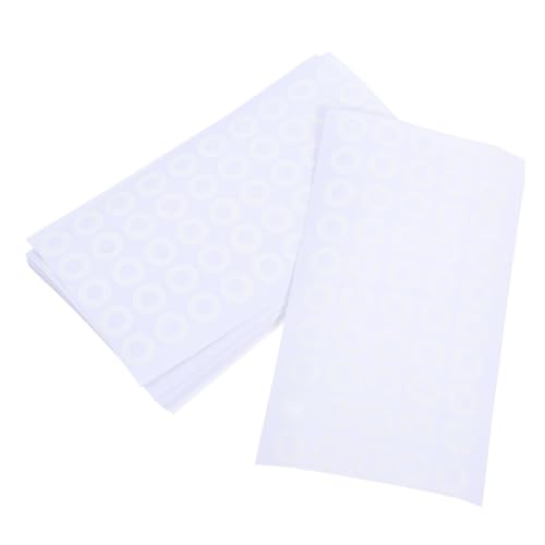 Gatuida 50 Blatt Selbstklebende PVC Lochverstärker Aufkleber Runde Papierlochverstärkung für Schnellhefter Notizbücher Kalender und Rezeptbücher Weiße Schutzetiketten für Ordner und Akten von Gatuida