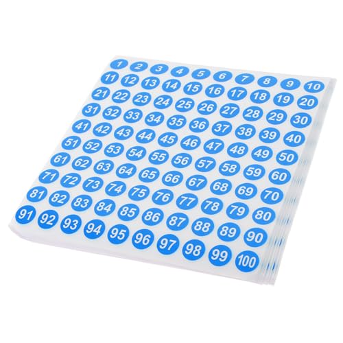 Gatuida 50 Blatt Wasserdichte Runde Zahlenaufkleber Digitalnummern Etiketten Selbstklebend Multifunktional für Kleidung DIY Büro und Organisation Gatuida 50 Blatt Wasserdichte Runde Zahlenaufkleber Digitalnummern Etiketten Selbstklebend Multifunktional für Kleidung DIY Büro und Organisation von Gatuida