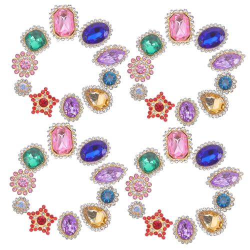 Gatuida 50 Stück Doppellagige Sonnenblume Kristallverzierungen Handnähbare Rhinestone Dekorationen für Diy Haaraccessoires und Bekleidungsakzente von Gatuida