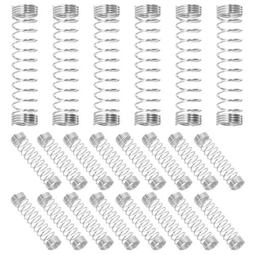 Gatuida 50 Stück Druckfedern für Kugelschreiber – Mini-Mechanische Federn aus Edelstahl mit 0,4 mm Drahtdurchmesser für Kugelschreiberminen, Schreibzubehör, Taschenlampen, DIY-Projekte von Gatuida