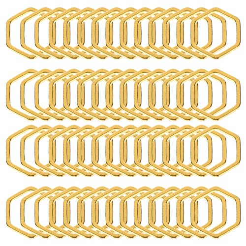 Gatuida 50 Stück Geometrische Sechseck Ohrring Charme Kupfer für Selbstgemacht Schmuckherstellung Lünettenanhänger Zubehör für Armbänder und Ohrringe von Gatuida