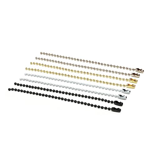 Gatuida 50 Stück Goldene Kugelkette mit Längenverstellbarem Verbindungselement für Schlüsselanhänger und Etiketten Metallkette Vielseitig Einsetzbar von Gatuida