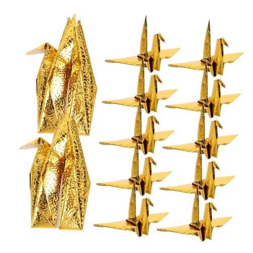 Gatuida 50 Stück Goldene Origami Girlande Handgefaltete Papier Anhänger Leicht Hängend Dekoration für Wand Feier Foto Kulisse von Gatuida