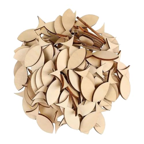 Gatuida 50 Stück Holzfisch -dekorationsscheiben Meereswanddekoration Küsten Strand Badezimmer Wandkunst Leerer Holzfisch Holz Fisch Wanddekoration Holzformen Buchsbaum Khaki von Gatuida