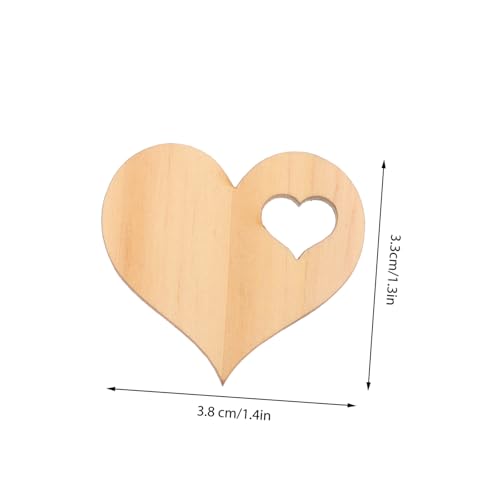 Gatuida 50 Stück Holzherzen Deko Herzen Holzscheiben zum Basteln DIY Holzherzen für Hochzeit Tischdekoration Valentinstag Handgemacht Naturholz Herzform Streudeko Holzherz Zubehör von Gatuida