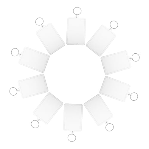 Gatuida 50 Stück Klare Kunststoff Foto Schlüsselanhänger mit Hohlem Rahmen Langlebig und Vielseitig für DIY Bastelprojekte Personalisierte Geschenke und Souvenirs Mit Spaltring von Gatuida