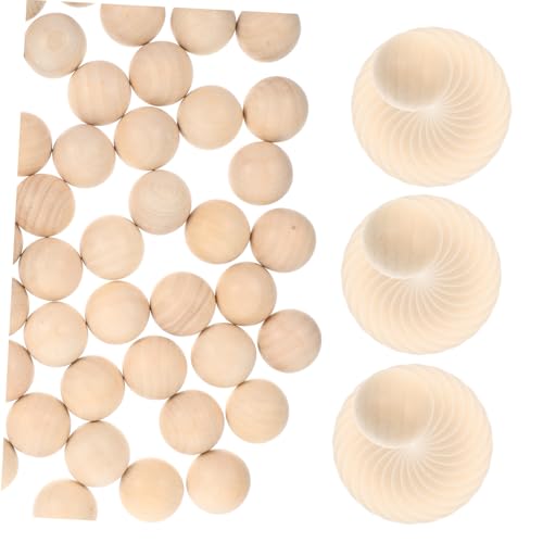 Gatuida 50 Stück Natürliche Unvollendete Holzkugeln ohne Robuste Holzperlen für Vielseitige DIY Dekorationen Schmuckherstellung und Bastelprojekte Gatuida 50 Stück Natürliche Unvollendete Holzkugeln ohne Robuste Holzperlen für Vielseitige DIY Dekorationen Schmuckherstellung und Bastelprojekte von Gatuida