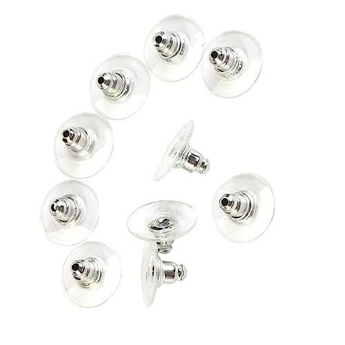 Gatuida 50 Stück Ohrstecker Verschlüsse mit Weißem Kunststoffpolster Metallische Earring Backs für Langlebigen Schmuckgebrauch Leicht Ergonomisch und Praktisch für Vielseitige Ohrring Gatuida 50 Stück Ohrstecker Verschlüsse mit Weißem Kunststoffpolster Metallische Earring Backs für Langlebigen Schmuckgebrauch Leicht Ergonomisch und Praktisch für Vielseitige Ohrring von Gatuida