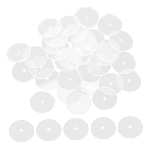 Gatuida 50 Stück Schmerzsichere Dichtungen Ohrring-Disc-Pads Ohrringverschlüsse klar Ergebnisse Uhr augenringe pads ohrring halterung klare Scheibenbeläge große Ohrringrückseiten Plastik von Gatuida