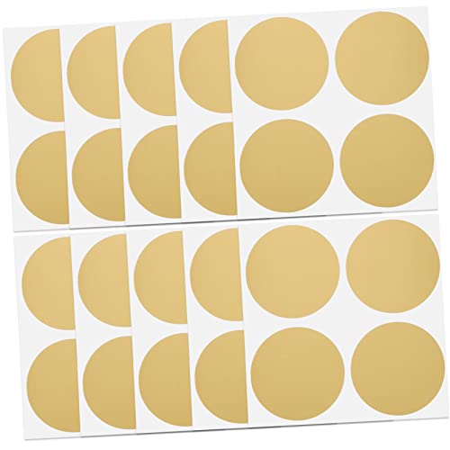 Gatuida 50 Stück Scratch Off Aufkleber Runde Etiketten Abziehen und Anbringen DIY Etiketten für Geburtstagsfeiern und Hochzeiten Durchmesser Goldene Farbgestaltung von Gatuida
