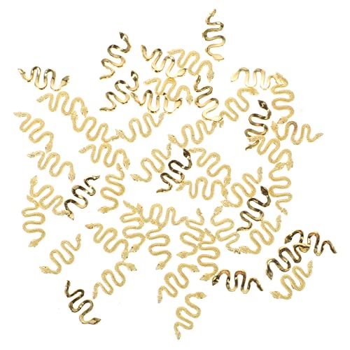 Gatuida 50 Stück Snake Nail Charms Retro Metallische Schlangen Nail Art Dekoration für Acrylnägel für DIY Maniküre und Bastelprojekte von Gatuida