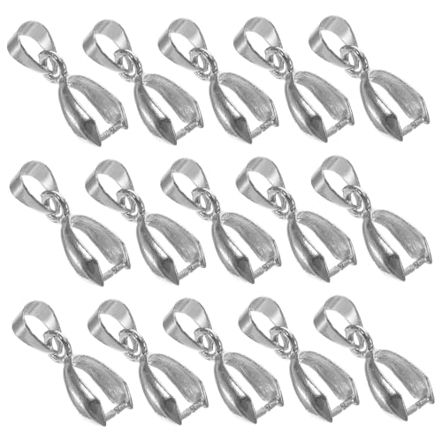 Gatuida 50 Stück Teiliges Schmuckverschluss aus Weißem K Vielseitige DIY Anhänger Clips für Halsketten Armbänder und Schlüsselanhänger Robuste Quetschkrallen für Einfache von Gatuida