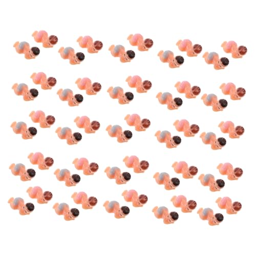 Gatuida 50 Stück Teiliges Shower Mini Puppen aus Kunststoff Süße Tischdekoration für Mädchen und Jungen als Babyparty Deko und Geschenk Leicht Sicher und Vielseitig Einsetzbar von Gatuida