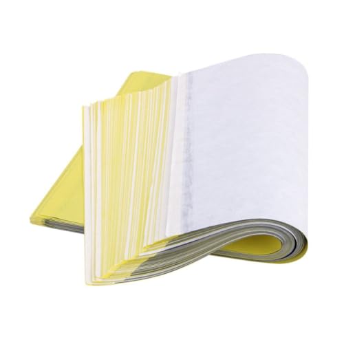 Gatuida 50 Stück Transferpapier für Hitzeübertragung und Thermokopiermaschinen Wiederverwendbar Speziell Beschichtetes Stencil papier für Anfänger und Stoffdruck von Gatuida
