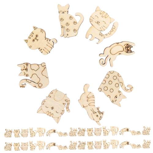 Gatuida 50 Stück Unbemalte Holzscheiben in Katzenform Robuste Holzchips für DIY Basteln Glatte Oberfläche für Kreatives Bemalen Bastelsachen und Dekoration Zuhause Kindergarten Gatuida 50 Stück Unbemalte Holzscheiben in Katzenform Robuste Holzchips für DIY Basteln Glatte Oberfläche für Kreatives Bemalen Bastelsachen und Dekoration Zuhause Kindergarten von Gatuida