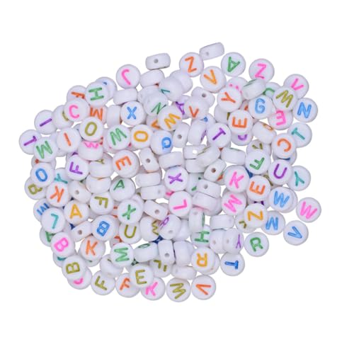 Gatuida 500 Stück Bunte Buchstabenperlen Kunststoff Alphabet Lose Perlen für DIY Schmuckherstellung Armbänder Halsketten Bastelperlen zum Auffädeln von Gatuida