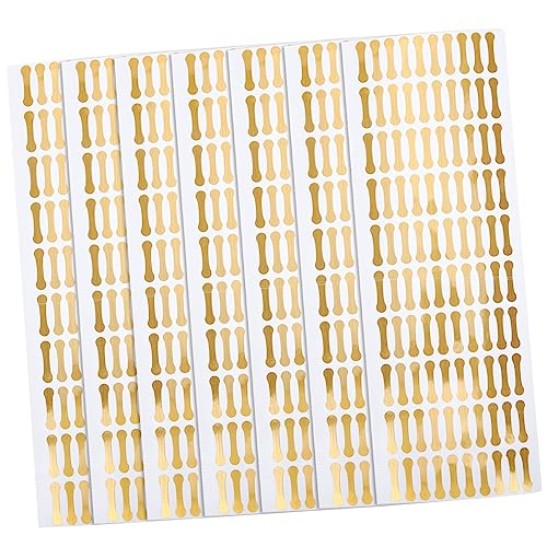 Gatuida 500 Stück Manipulationssichere Aufkleber Dekorative Aufkleber -Etiketten Schild groß Aufkleber zum Versiegeln von Lebensmitteln Klebeband zum Abdichten von Lebensmitteln PVC Golden von Gatuida