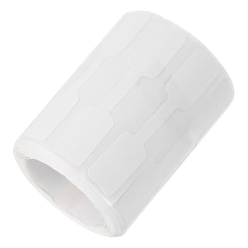 Gatuida 500 Stück Rechteckige Selbstklebende Leere Etiketten für Schmuck Ringe Armbänder und Kleidung Weiß Etiketten pro Rolle von Gatuida