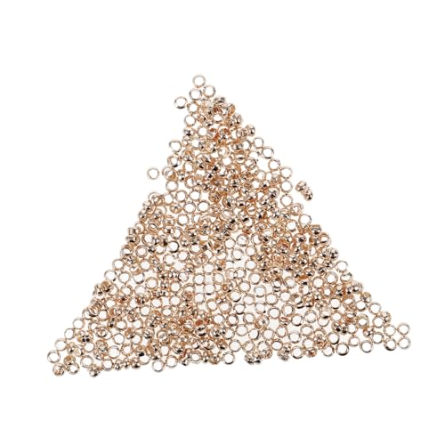 Gatuida 500 Stück Roségold Kupfer Spacer Beads für Schmuckherstellung Runde Quetschperlen für Armbänder und DIY Projekte Leicht zu Lagern und Vielseitig Einsetzbar von Gatuida