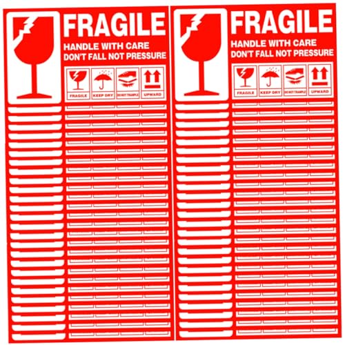 Gatuida 500 Stück Selbstklebende Fragile Aufkleber Rote Versandetiketten für Zerbrechliche Pakete Shipping Warnhinweise für Kartons Praktische Schutzaufkleber für Empfindliche Sendungen Gatuida 500 Stück Selbstklebende Fragile Aufkleber Rote Versandetiketten für Zerbrechliche Pakete Shipping Warnhinweise für Kartons Praktische Schutzaufkleber für Empfindliche Sendungen von Gatuida
