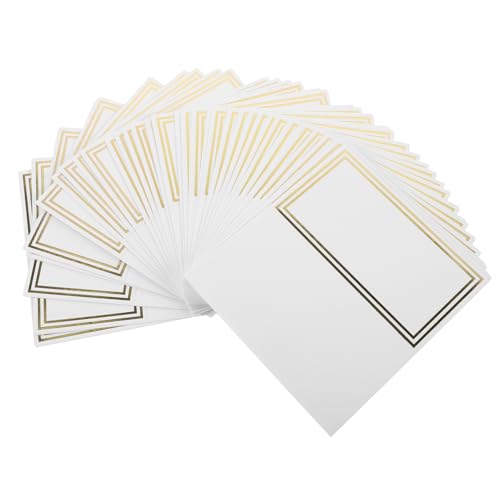 Gatuida 50Stücke Hochwertige Tischkarten mit Goldprägung für Hochzeit Geburtstage und Feste Multifunktionale Namensschilder und Platzkarten für Tischdekorationen Gatuida 50Stücke Hochwertige Tischkarten mit Goldprägung für Hochzeit Geburtstage und Feste Multifunktionale Namensschilder und Platzkarten für Tischdekorationen von Gatuida