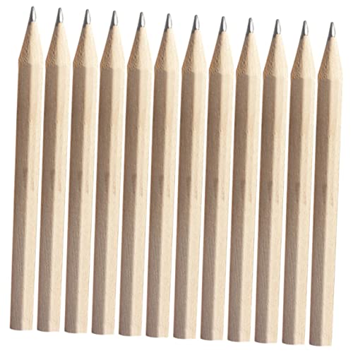 Gatuida 50Stücke Kurze Holzbleistifte für Ergonomische Schreibgeräte mit Radiergummi Tragbar für Kleinkinder und Anfänger Schule und Freizeit von Gatuida