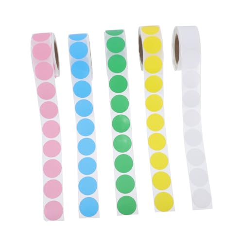 Gatuida 5Rollen Kleine Runde Punktaufkleber Farbige Etiketten aus Thermoetikettenpapier Selbstklebend für Vielseitige Anwendungen für Büro Küche und Dekoration Gatuida 5Rollen Kleine Runde Punktaufkleber Farbige Etiketten aus Thermoetikettenpapier Selbstklebend für Vielseitige Anwendungen für Büro Küche und Dekoration von Gatuida