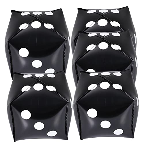 Gatuida 5Stücke Würfelfolienballons Aluminiumfolie Themenpartydekoration Schwarze Würfelballons Für Spiel Und Events von Gatuida