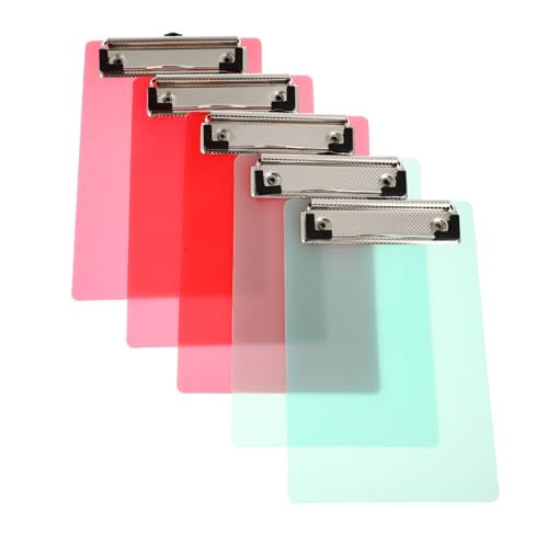 Gatuida 5er Pack Mini Klemmbretter Transparent Farbige Kunststoff Schreibbretter mit Niedrigem Starkem Clip für Notizen Listen Büro Schule Zufällige Farbe Zufällige Farbe Gatuida 5er Pack Mini Klemmbretter Transparent Farbige Kunststoff Schreibbretter mit Niedrigem Starkem Clip für Notizen Listen Büro Schule Zufällige Farbe Zufällige Farbe von Gatuida