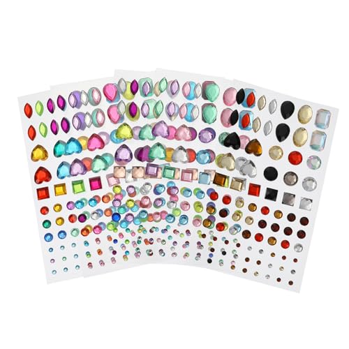 Gatuida 6 Blätter Glänzende Acryl Strass Aufkleber Geometrische Formen DIY Schmucksteine Selbstklebend für Nagelkunst und Basteldekoration Bunte Mischfarben Gatuida 6 Blätter Glänzende Acryl Strass Aufkleber Geometrische Formen DIY Schmucksteine Selbstklebend für Nagelkunst und Basteldekoration Bunte Mischfarben von Gatuida
