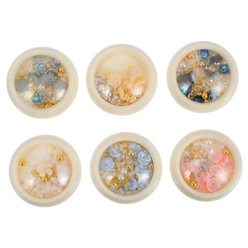 Gatuida 6 Boxen Teiliges Nail Art Charms aus Langlebigem Resin mit Perlen und Strasssteinen Vielseitiges Nail Zubehör für Kreative Nageldesigns und DIY Dekorationen für Glamouröse Gatuida 6 Boxen Teiliges Nail Art Charms aus Langlebigem Resin mit Perlen und Strasssteinen Vielseitiges Nail Zubehör für Kreative Nageldesigns und DIY Dekorationen für Glamouröse von Gatuida