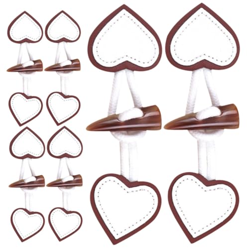 Gatuida 6 Paare Ersatz Knebelknöpfe aus Hornimitat für Mäntel und Jacken Klassische Retro Kleidungsknöpfe Knebelverschlüsse für Pullover und Trachten von Gatuida