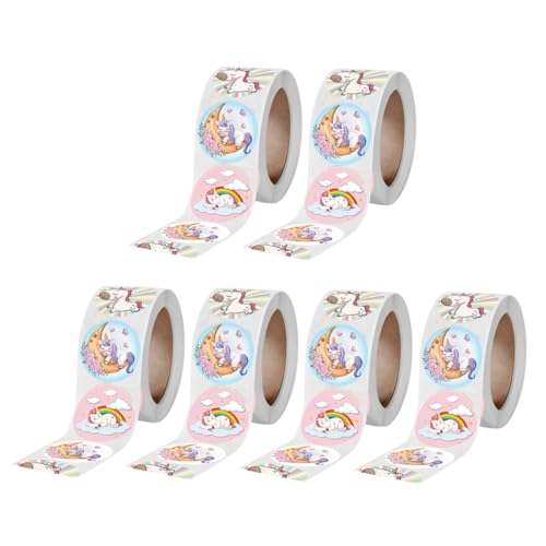 Gatuida 6 Rollen Cartoon Belohnungsaufkleber Selbstklebend Tiermotive Sticker für Geschenke Geschenkverpackung DIY Dekoration Gatuida 6 Rollen Cartoon Belohnungsaufkleber Selbstklebend Tiermotive Sticker für Geschenke Geschenkverpackung DIY Dekoration von Gatuida